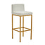 Hamilton Interiors Living Baina White And Gold Finish Bar Chair House of Isabella UK