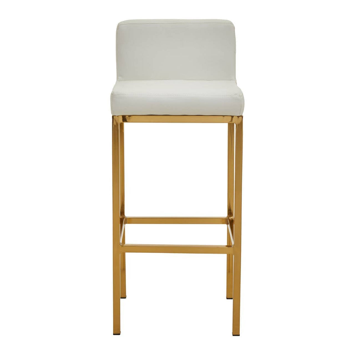 Hamilton Interiors Living Baina White And Gold Finish Bar Chair House of Isabella UK