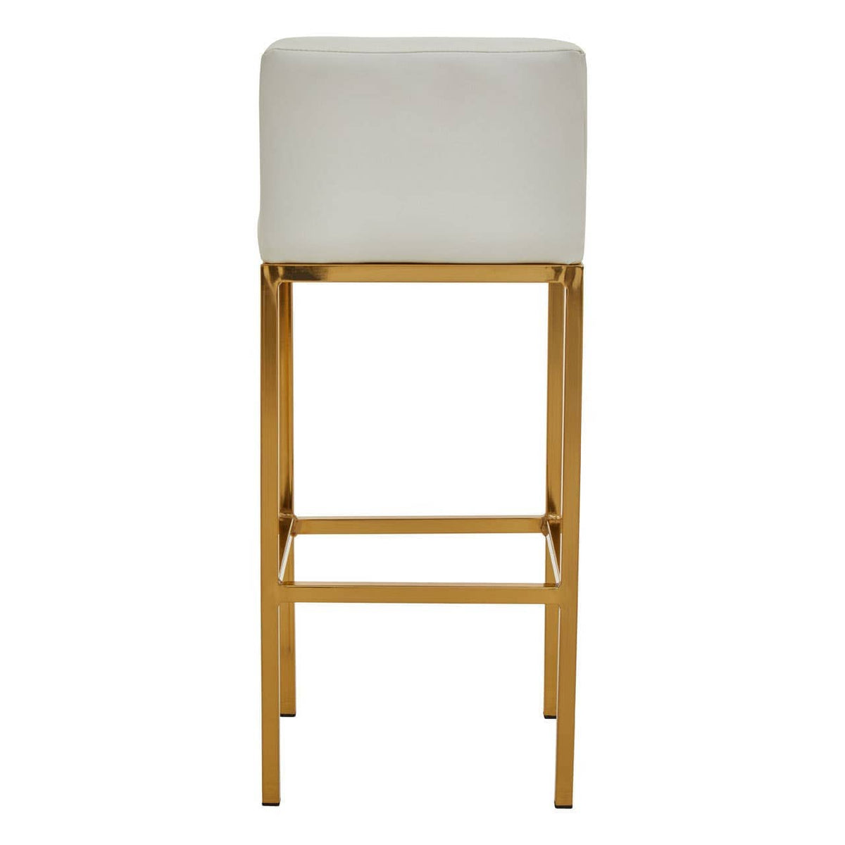 Hamilton Interiors Living Baina White And Gold Finish Bar Chair House of Isabella UK