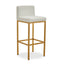 Hamilton Interiors Living Baina White And Gold Finish Bar Chair House of Isabella UK