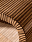 Hamilton Interiors Living Bambusa Bamboo Inlay Curved Coffee Table House of Isabella UK