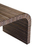 Hamilton Interiors Living Bambusa Bamboo Inlay Curved Coffee Table House of Isabella UK