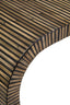 Hamilton Interiors Living Bambusa Bamboo Inlay Curved Console Table House of Isabella UK