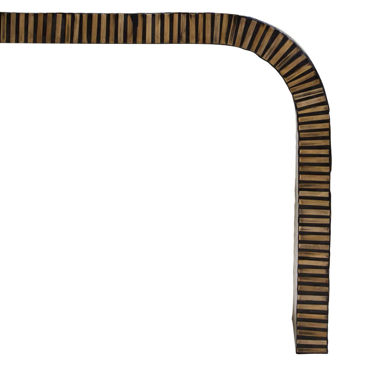 Hamilton Interiors Living Bambusa Bamboo Inlay Curved Console Table House of Isabella UK