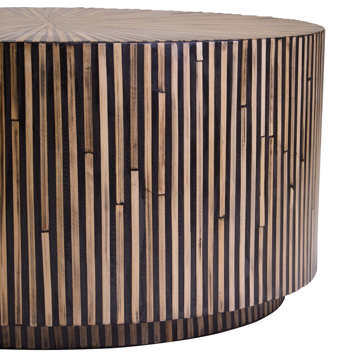 Hamilton Interiors Living Bambusa Bamboo Inlay Round Coffee Table House of Isabella UK