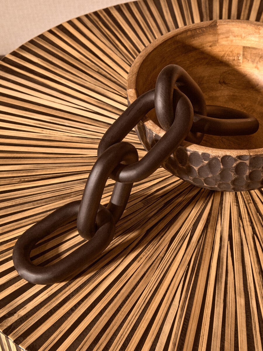 Hamilton Interiors Living Bambusa Bamboo Inlay Round Coffee Table House of Isabella UK