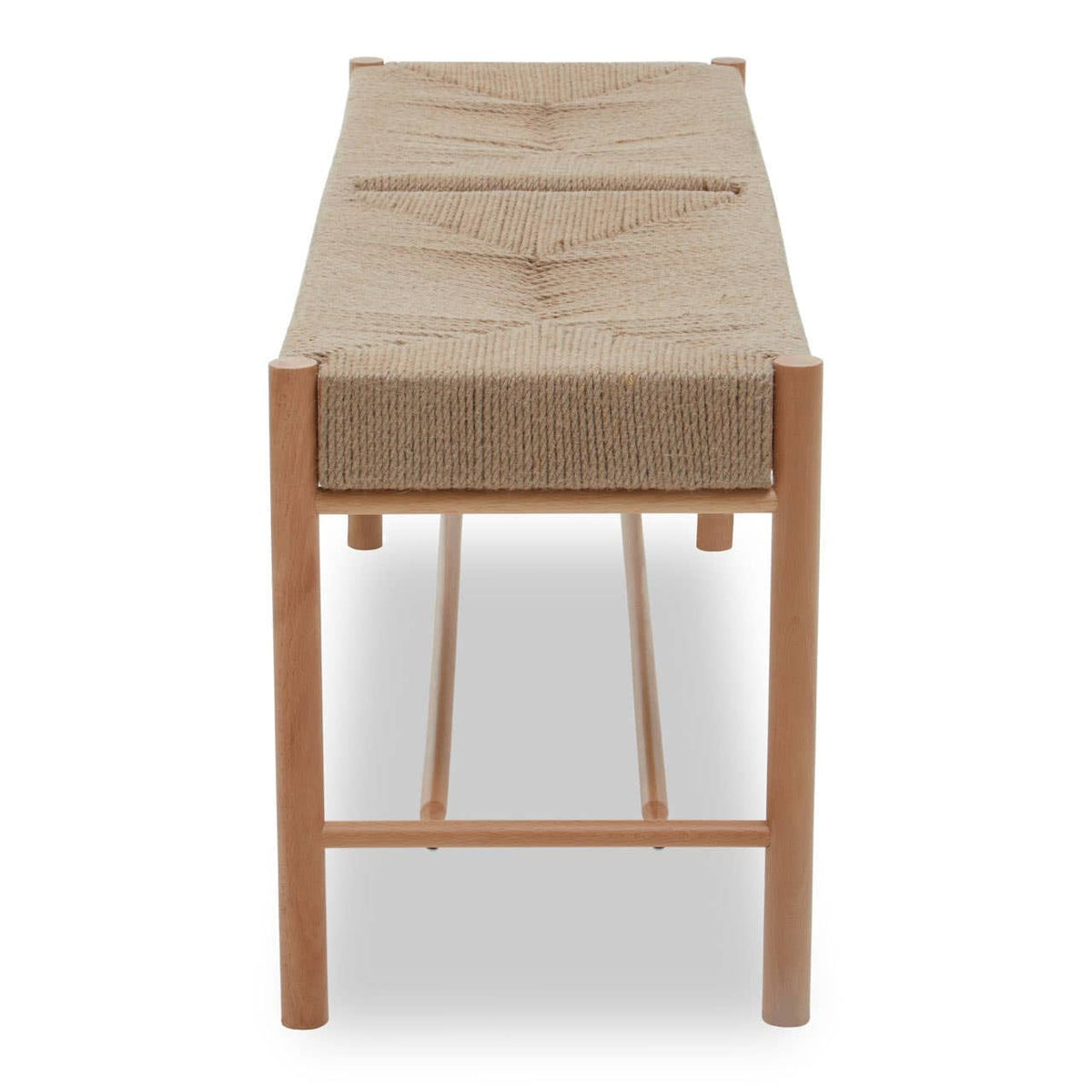 Hamilton Interiors Living Bandar Natural Rope and Beechwood Bench House of Isabella UK