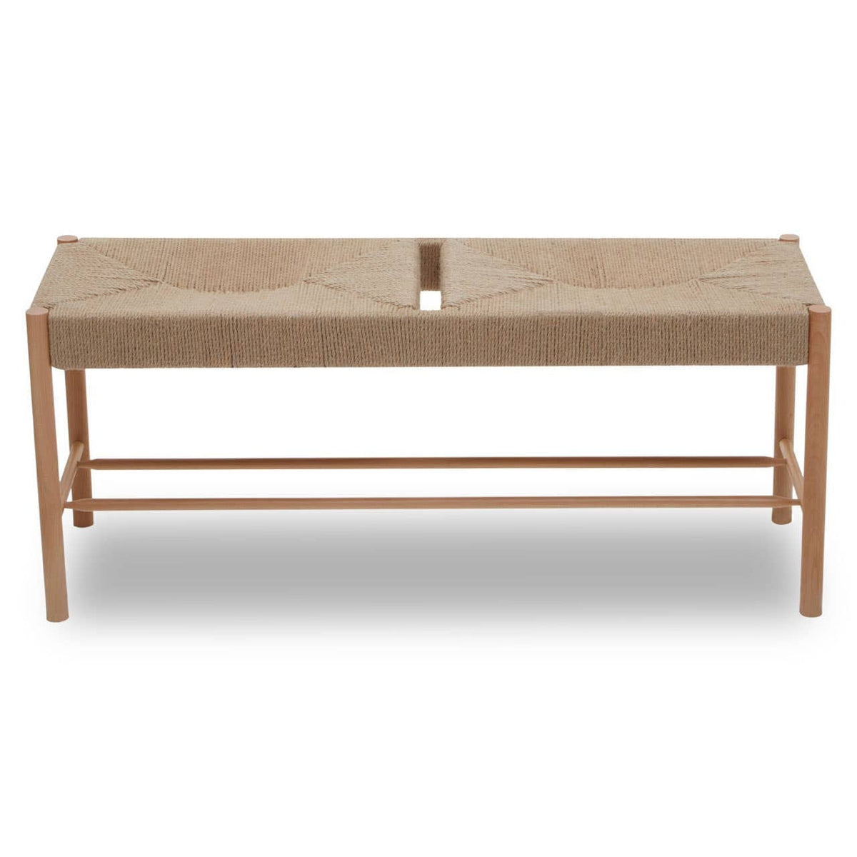 Hamilton Interiors Living Bandar Natural Rope and Beechwood Bench House of Isabella UK