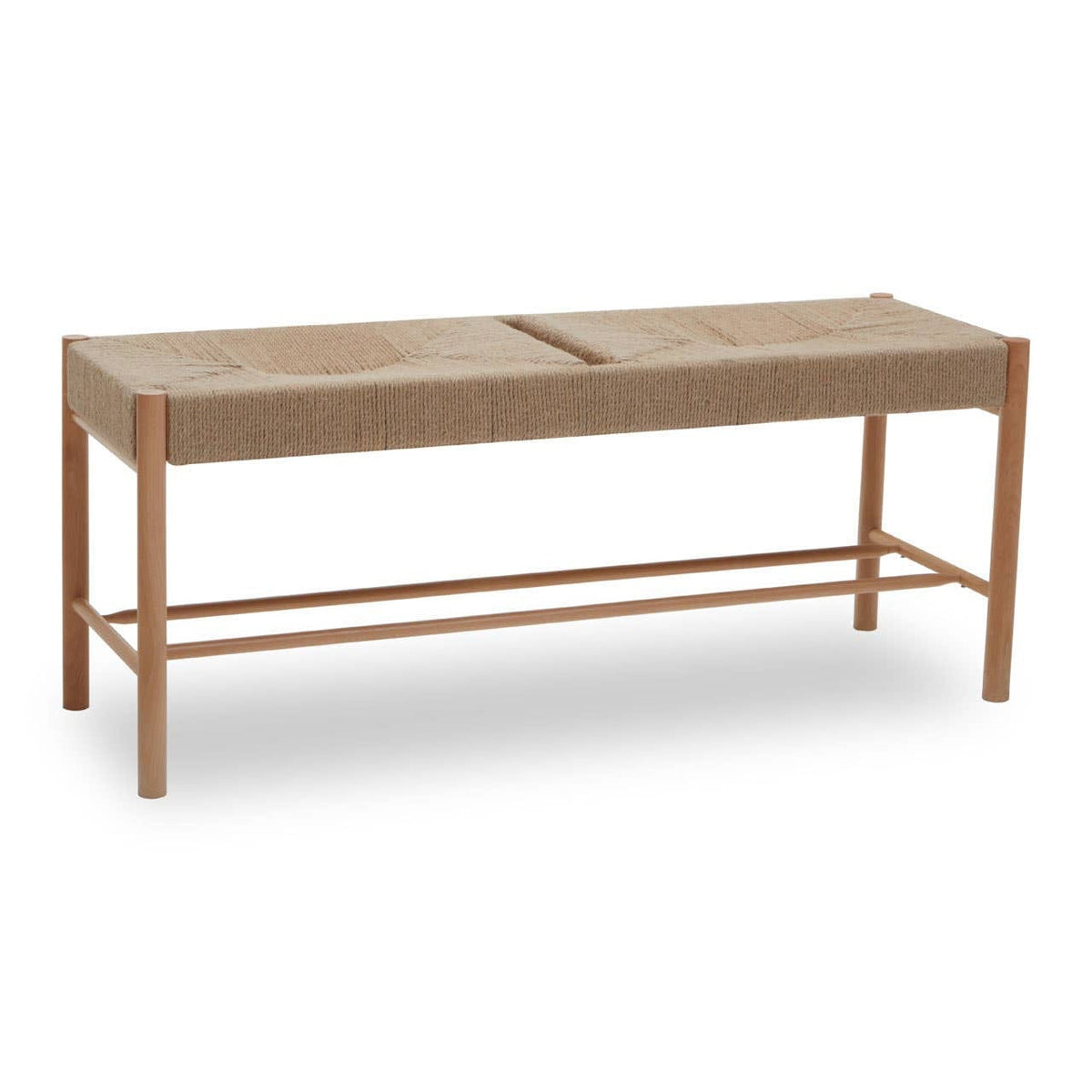 Hamilton Interiors Living Bandar Natural Rope and Beechwood Bench House of Isabella UK