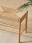 Hamilton Interiors Living Bandar Natural Rope and Beechwood Bench House of Isabella UK
