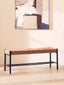 Hamilton Interiors Living Bandar Natural Rope and Black Wood Large Bench House of Isabella UK