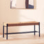 Hamilton Interiors Living Bandar Natural Rope and Black Wood Large Bench House of Isabella UK
