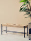 Hamilton Interiors Living Bandar Natural Rope and Black Wood Large Bench House of Isabella UK