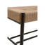 Hamilton Interiors Living Bandar Natural Rope and Black Wood Large Bench House of Isabella UK