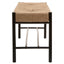 Hamilton Interiors Living Bandar Natural Rope and Black Wood Large Bench House of Isabella UK