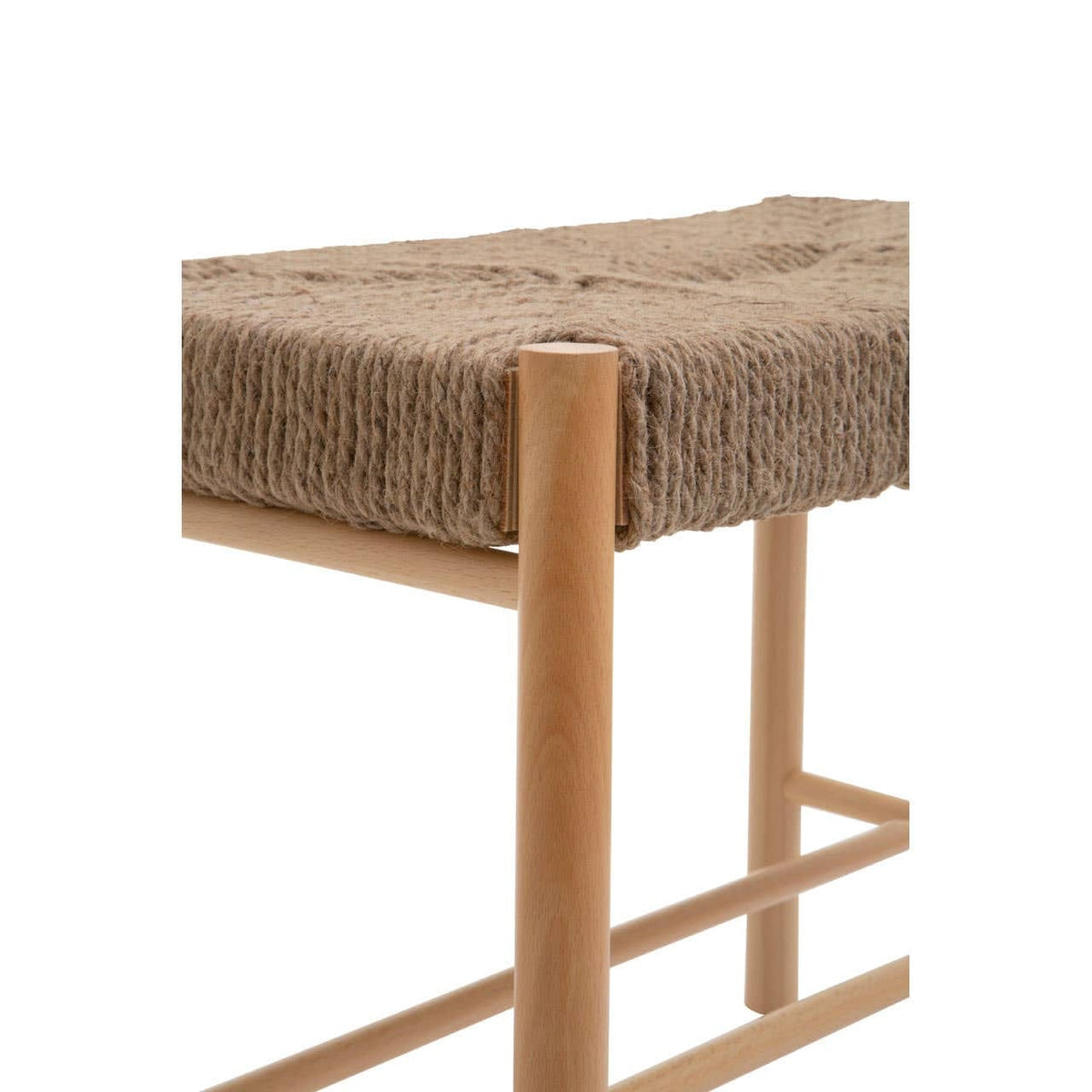 Hamilton Interiors Living Bandar Natural Rope Weave Small Bench House of Isabella UK