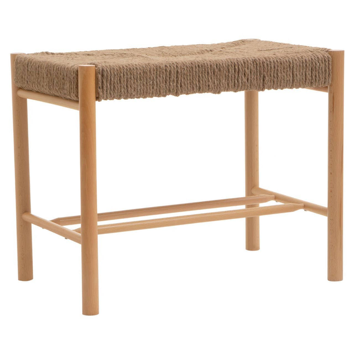 Hamilton Interiors Living Bandar Natural Rope Weave Small Bench House of Isabella UK