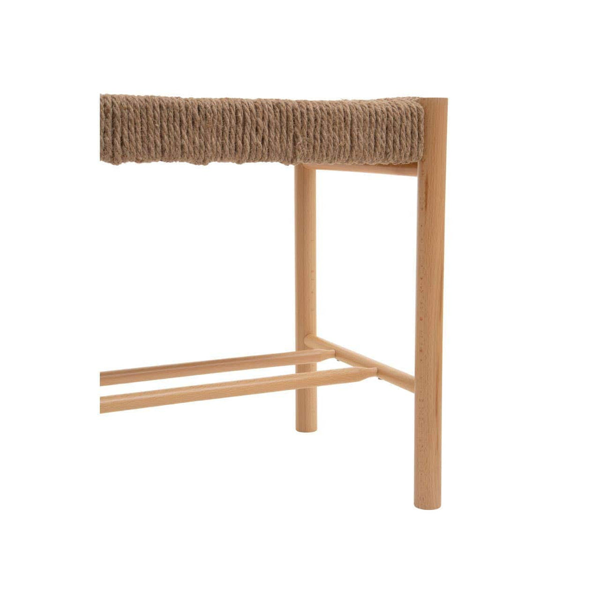 Hamilton Interiors Living Bandar Natural Rope Weave Small Bench House of Isabella UK