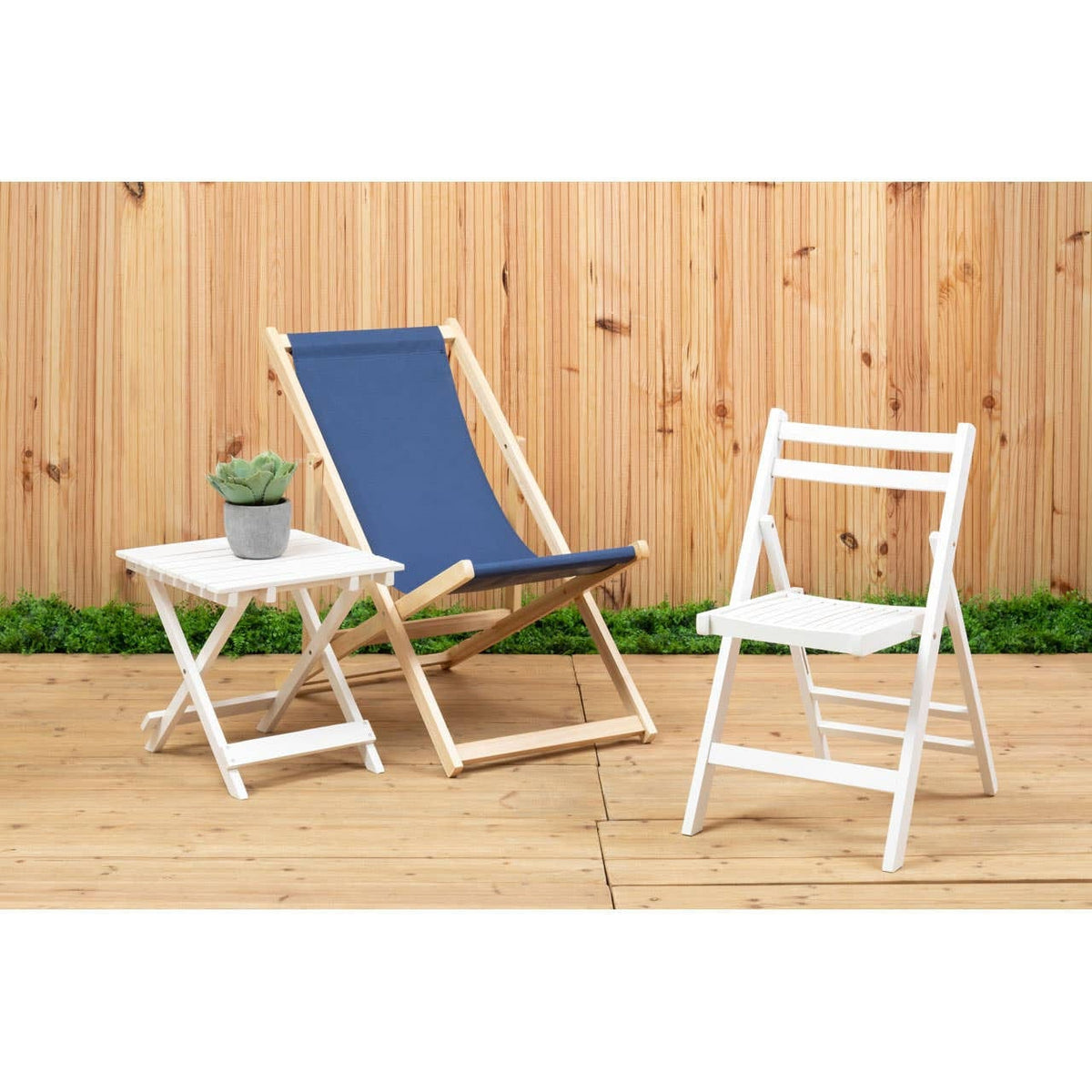 Hamilton Interiors Living Beauport White Wood Folding Chair House of Isabella UK