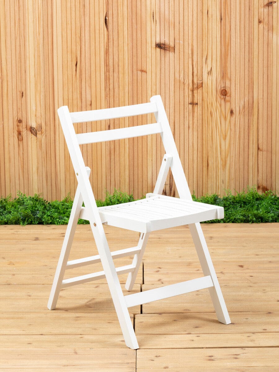Hamilton Interiors Living Beauport White Wood Folding Chair House of Isabella UK