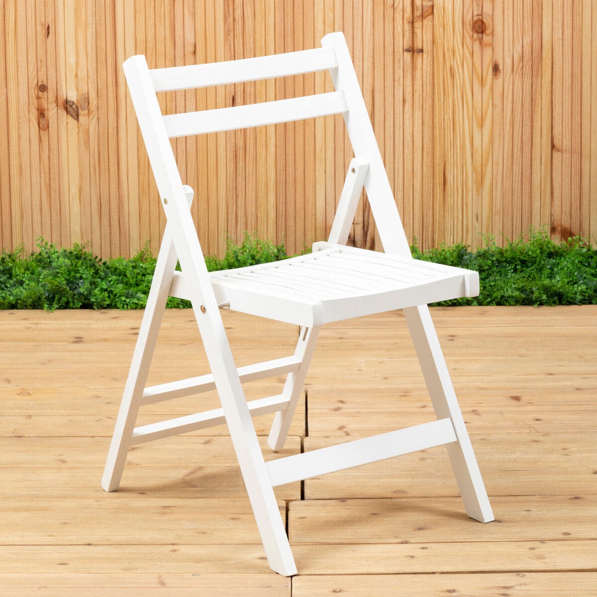 Hamilton Interiors Living Beauport White Wood Folding Chair House of Isabella UK