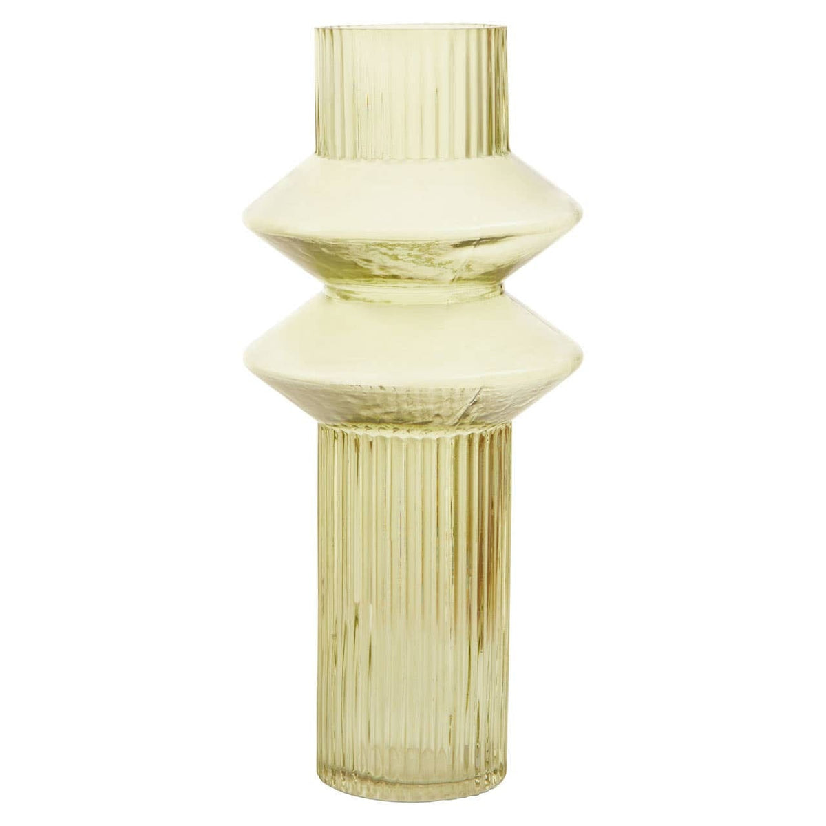 Hamilton Interiors Living Benka Large Green Glass Vase House of Isabella UK