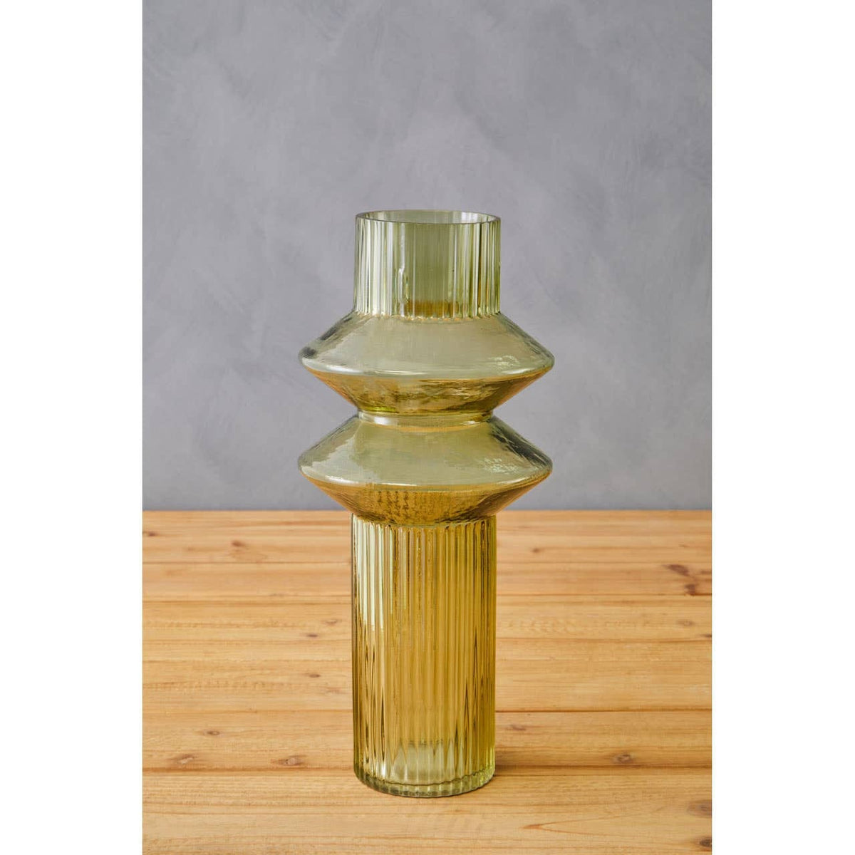 Hamilton Interiors Living Benka Large Green Glass Vase House of Isabella UK