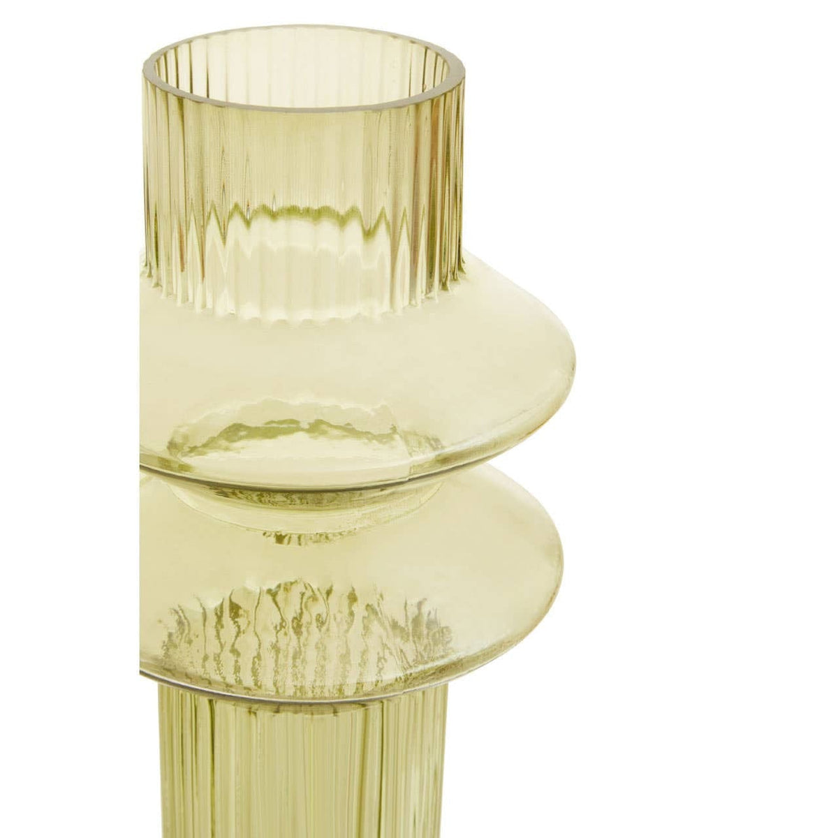 Hamilton Interiors Living Benka Large Green Glass Vase House of Isabella UK