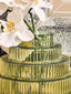 Hamilton Interiors Living Benka Large Green Ribbed Glass Vase House of Isabella UK