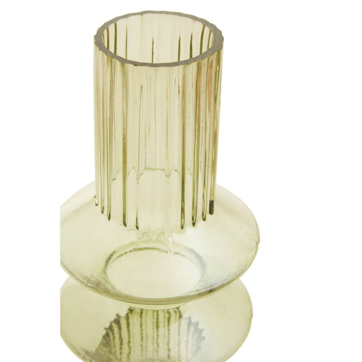 Hamilton Interiors Living Benka Small Green Glass Vase House of Isabella UK