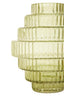 Hamilton Interiors Living Benka Small Green Ribbed Glass Vase House of Isabella UK