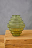 Hamilton Interiors Living Benka Small Green Ribbed Glass Vase House of Isabella UK