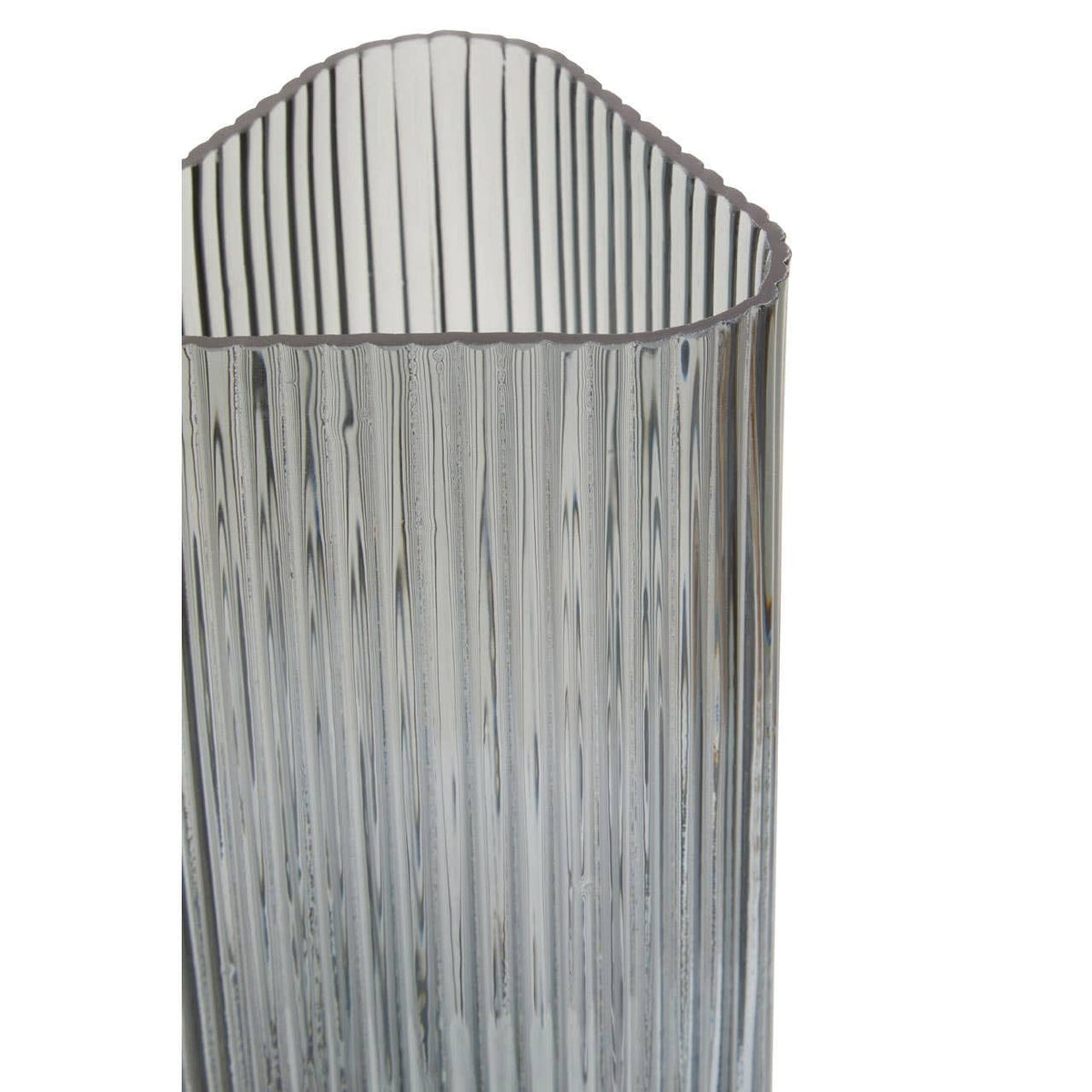 Hamilton Interiors Living Benka Small Grey Glass Vase House of Isabella UK