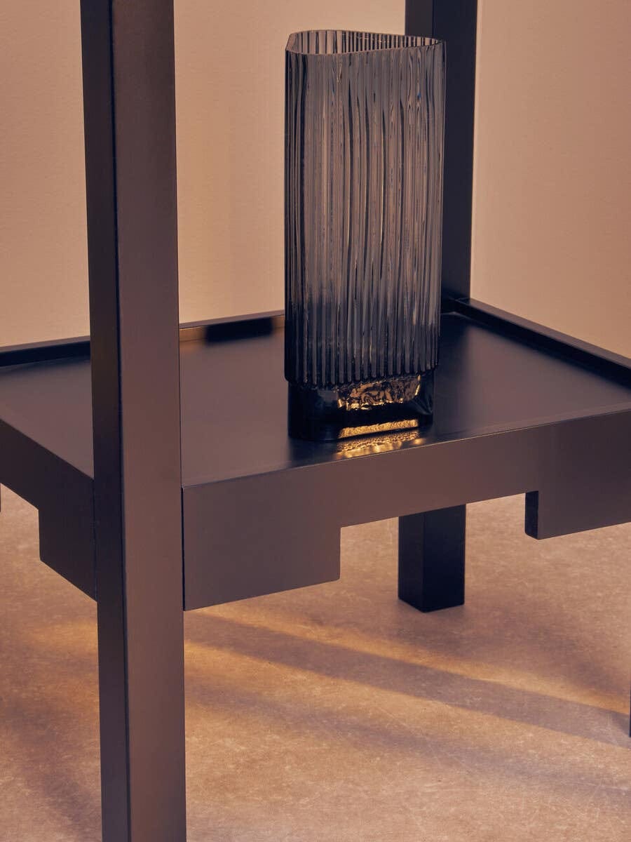 Hamilton Interiors Living Benka Small Grey Glass Vase House of Isabella UK