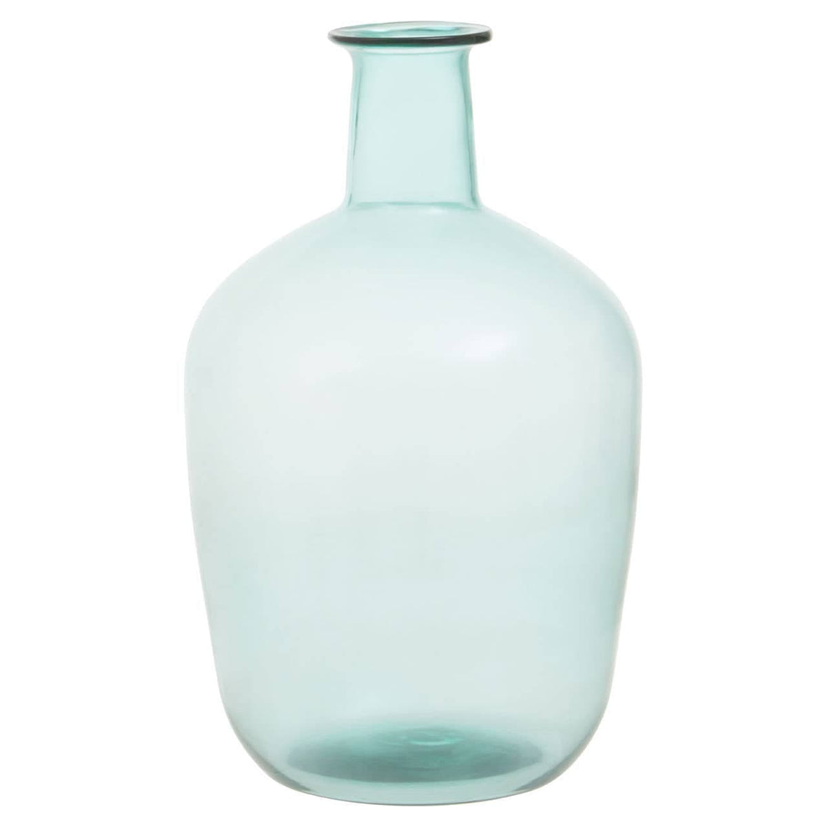 Hamilton Interiors Living Bexley Blue Small Bottle Neck Recycled Glass Vase House of Isabella UK