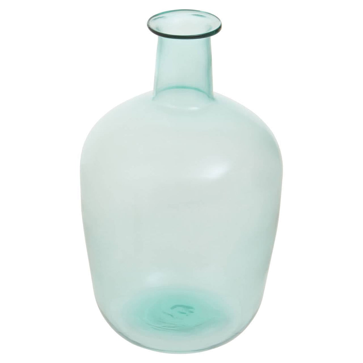 Hamilton Interiors Living Bexley Blue Small Bottle Neck Recycled Glass Vase House of Isabella UK