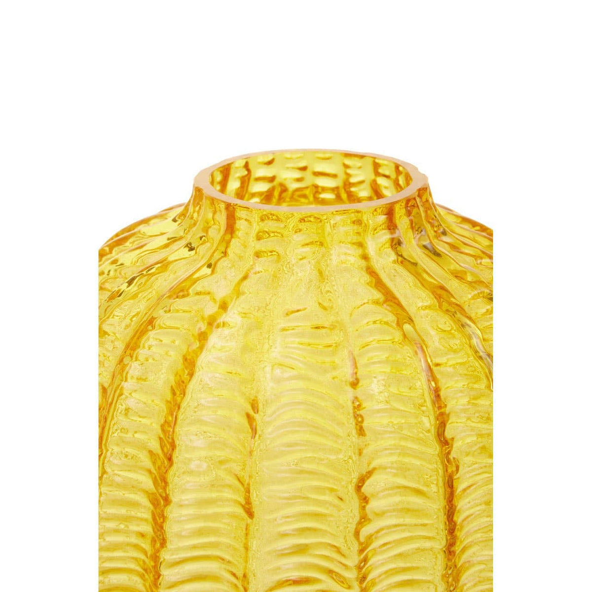 Hamilton Interiors Living Bionda Small Yellow Glass Vase House of Isabella UK