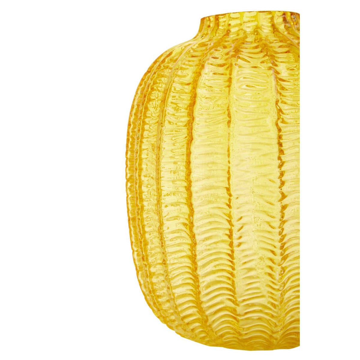 Hamilton Interiors Living Bionda Small Yellow Glass Vase House of Isabella UK