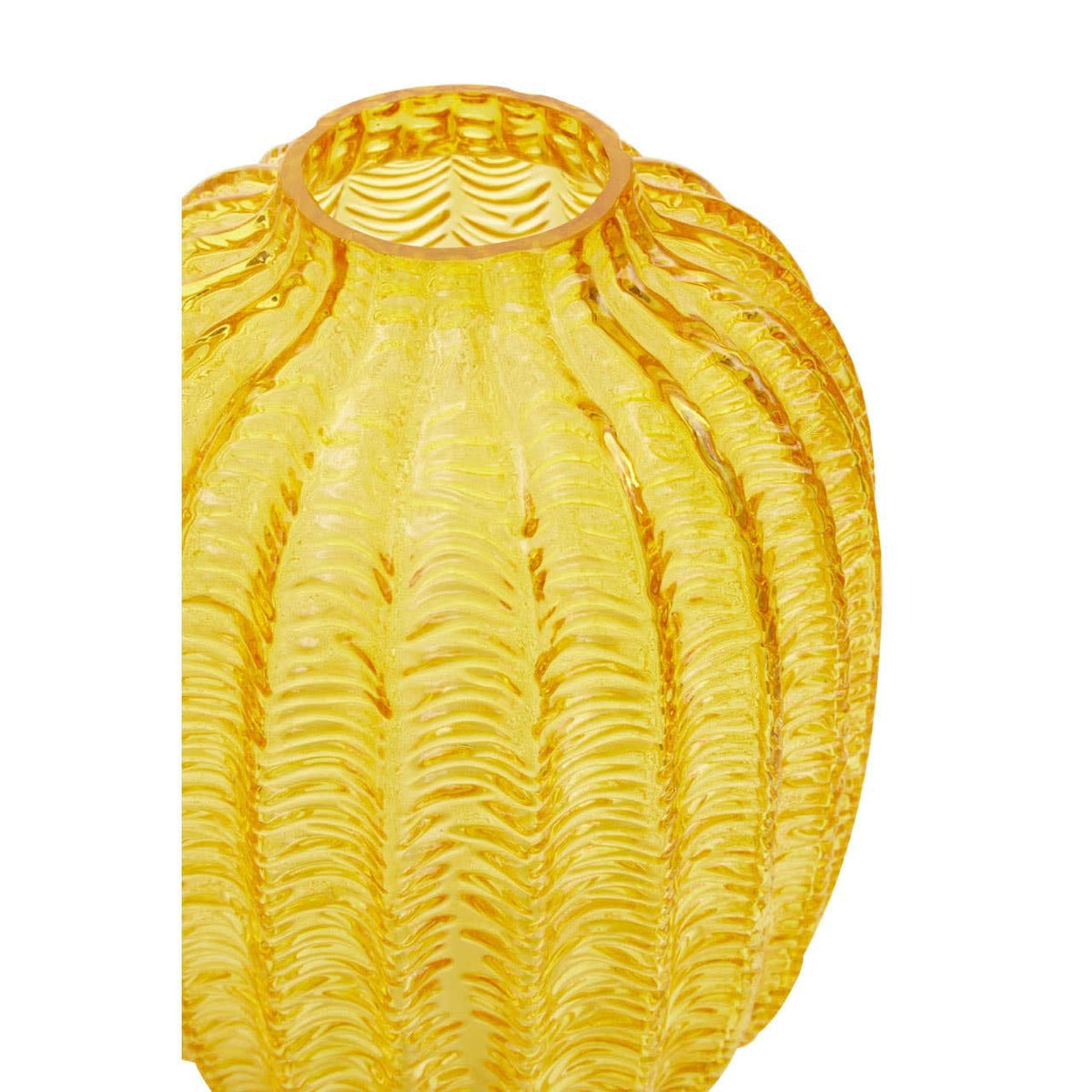 Hamilton Interiors Living Bionda Small Yellow Glass Vase House of Isabella UK