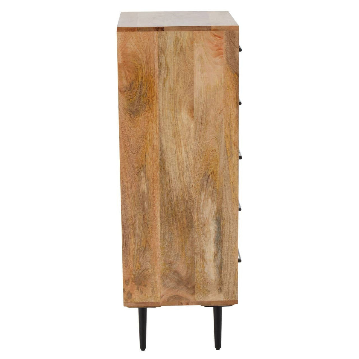 Hamilton Interiors Living Boho Five Drawer Mango Wood Chest House of Isabella UK