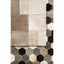 Hamilton Interiors Living Bosie Safira Small Grey Hair on Leather Patchwork Rug House of Isabella UK