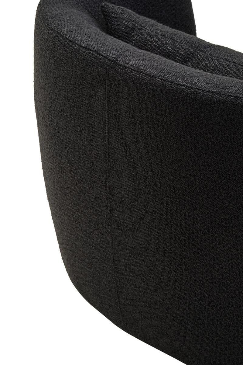 Hamilton Interiors Living Bruge Textured Black Curved Chair House of Isabella UK