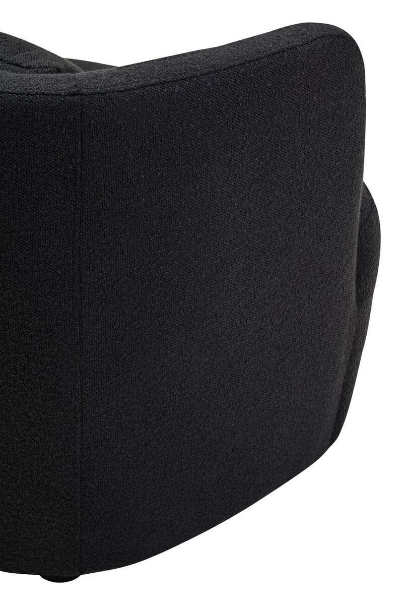 Hamilton Interiors Living Bruge Textured Black Curved Chair House of Isabella UK