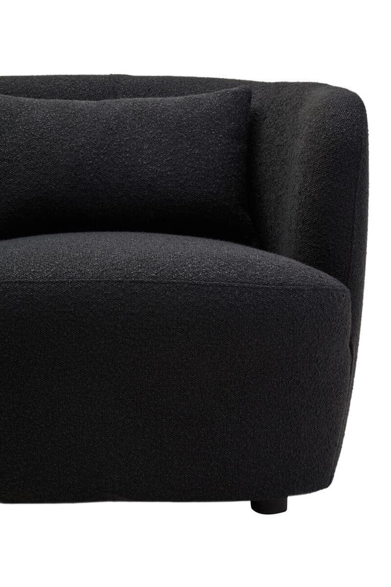 Hamilton Interiors Living Bruge Textured Black Curved Chair House of Isabella UK