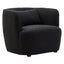 Hamilton Interiors Living Bruge Textured Black Curved Chair House of Isabella UK