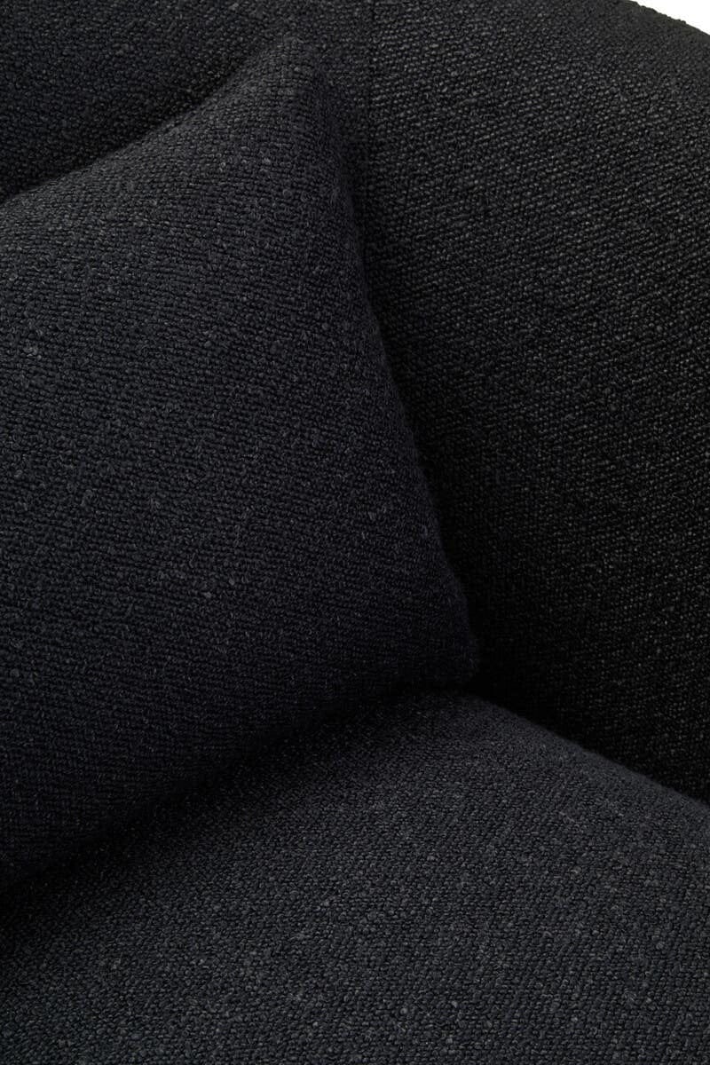 Hamilton Interiors Living Bruge Textured Black Curved Chair House of Isabella UK