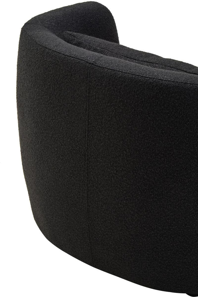 Hamilton Interiors Living Bruge Textured Black Curved Chair House of Isabella UK