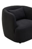 Hamilton Interiors Living Bruge Textured Black Curved Chair House of Isabella UK