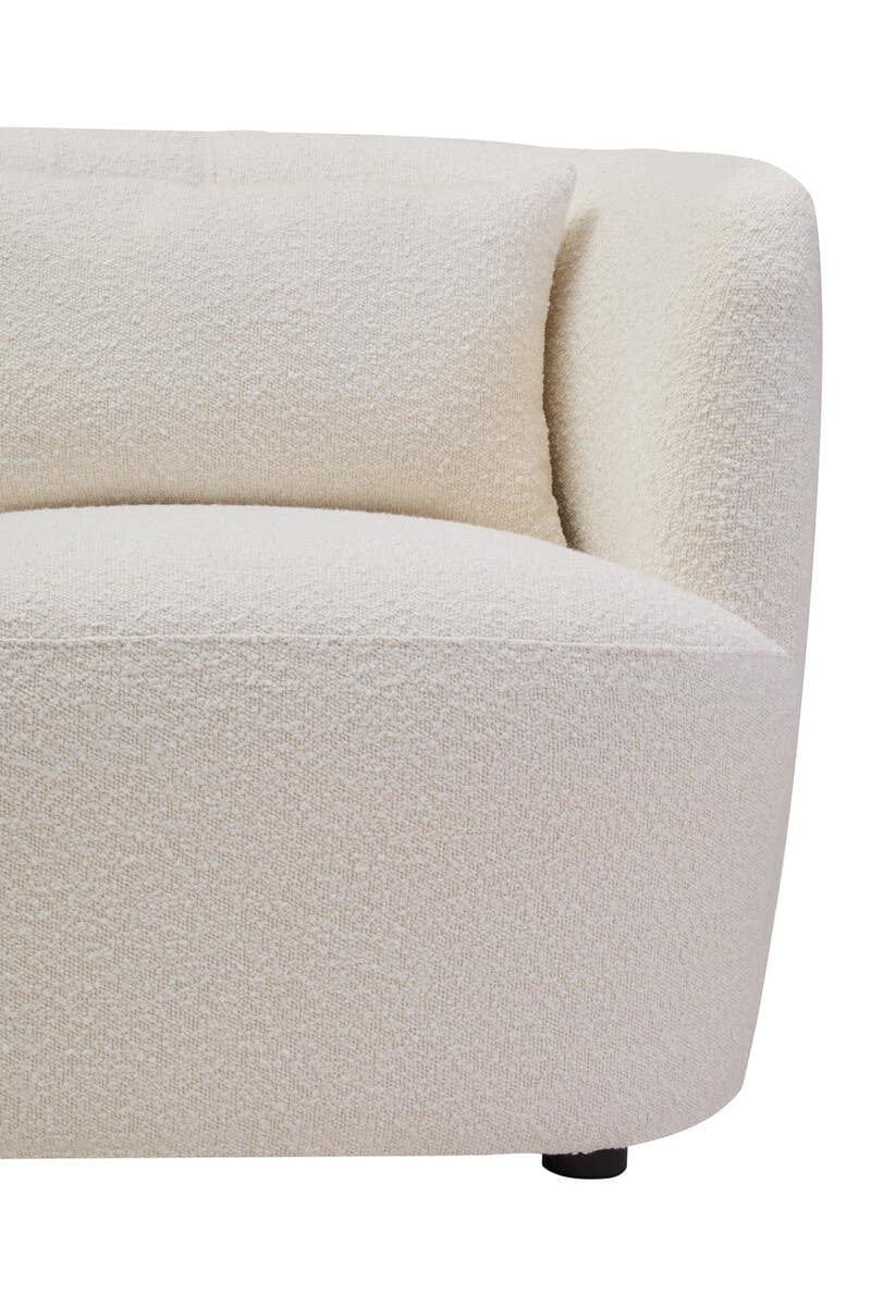 Hamilton Interiors Living Bruge Textured Cream Curved Chair House of Isabella UK