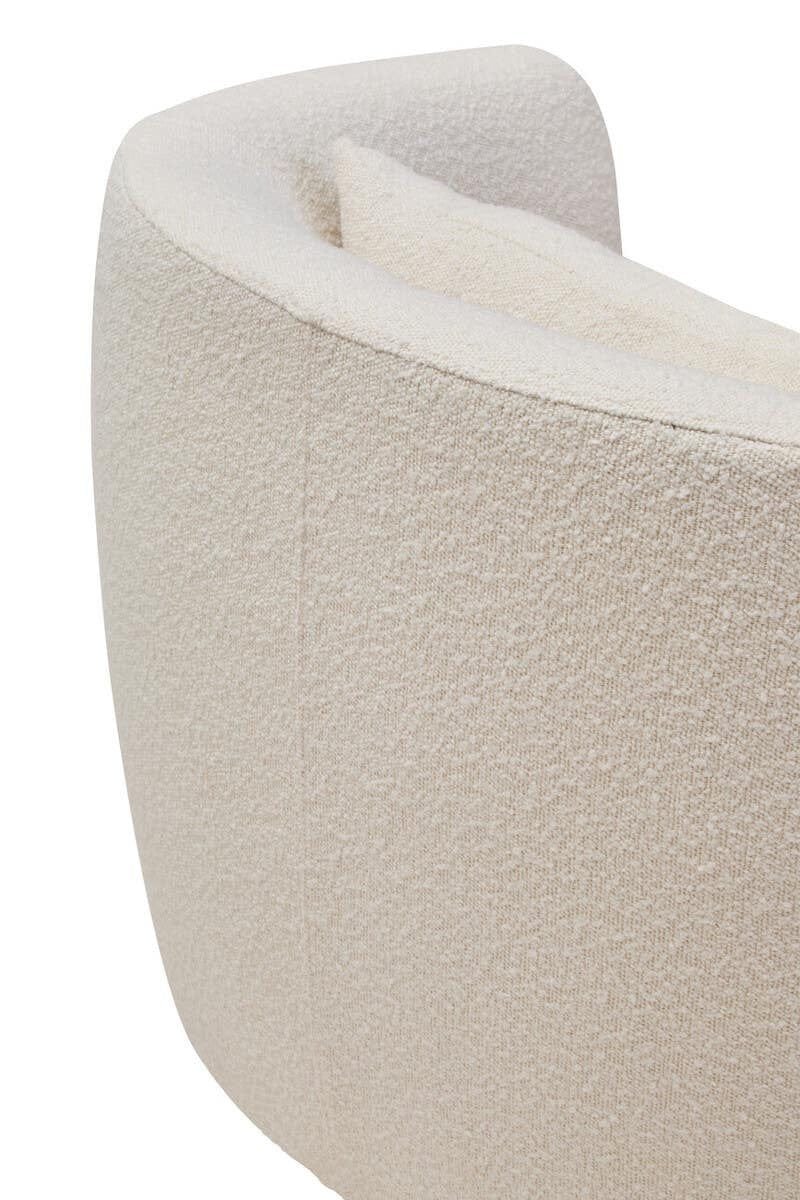 Hamilton Interiors Living Bruge Textured Cream Curved Chair House of Isabella UK